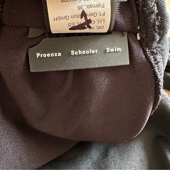 Proenza Shoulder Black Bandeau Side Tie One Piece Swimsuit Size XS - Picture 8 of 9